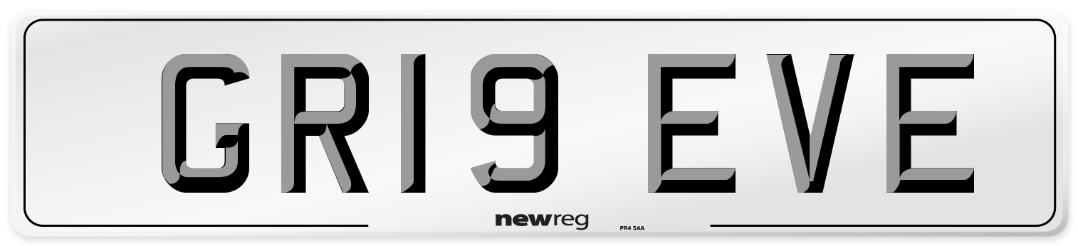 GR19 EVE Number Plate from New Reg